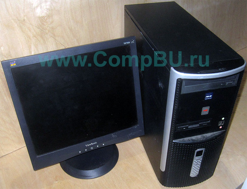Комплект: одноядерный компьютер Intel Pentium-4 с 1Гб памяти и 17 дюймовый ЖК монитор (Сызрань)